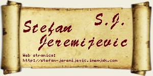 Stefan Jeremijević vizit kartica